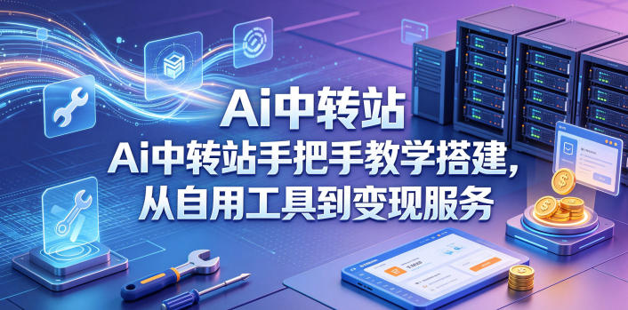 Ai中转站手把手教学搭建，从自用工具到变现服务-源创文化-衍智堂
