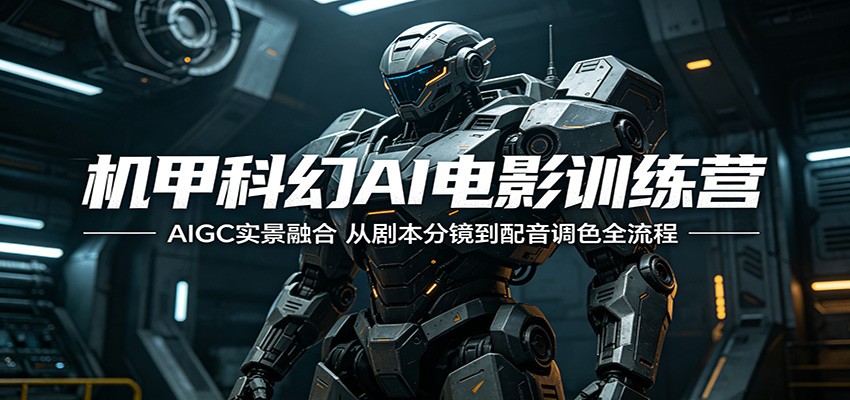 机甲科幻AI电影训练营：AIGC实景融合，从剧本分镜到配音调色全流程-源创文化-衍智堂