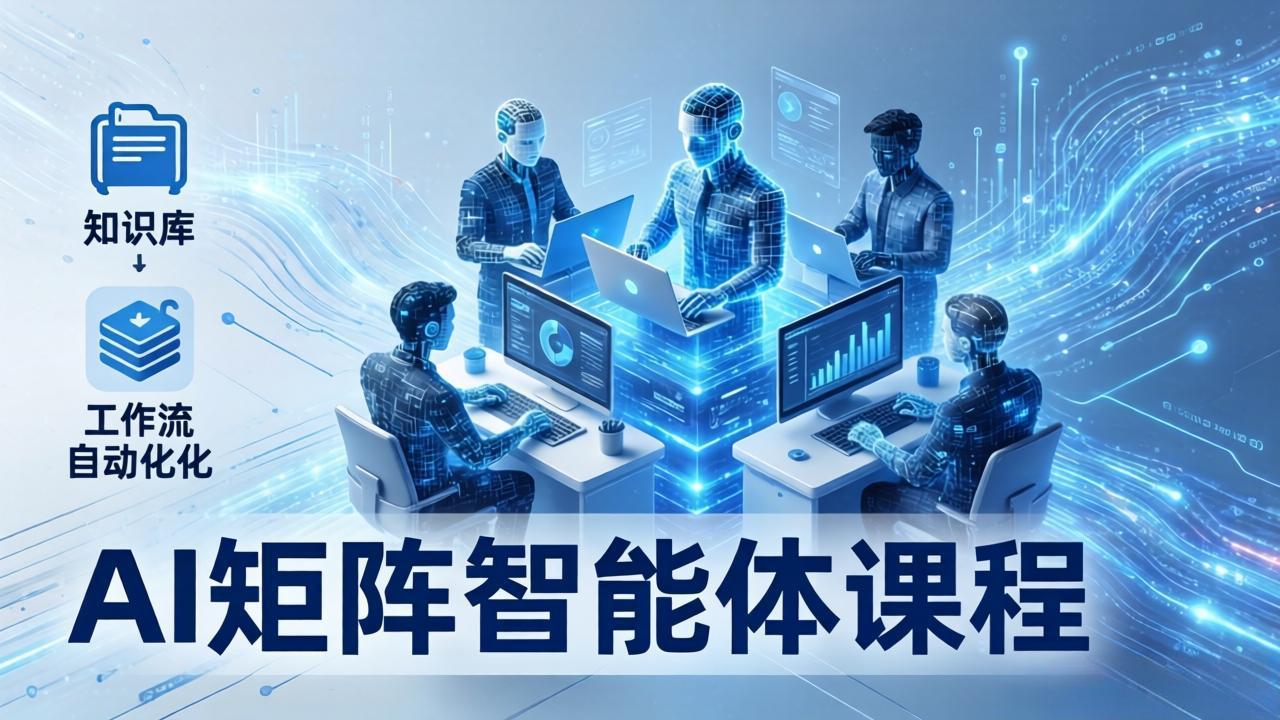 AI矩阵智能体实战：100个数字员工批量生产内容，文本知识库+工作流自动化全搞定-源创文化-衍智堂