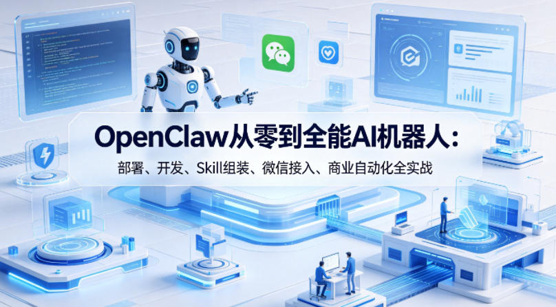OpenClaw从零到全能AI机器人：部署、开发、Skill组装、微信接入、商业自动化全实战-源创文化-衍智堂
