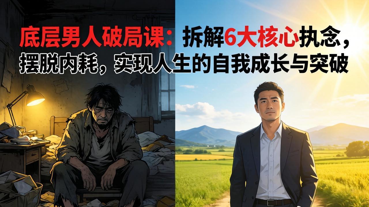 付费文章：底层男人破局课：拆解 6 大核心执念，摆脱内耗，实现人生的自我成长与突破-源创文化-衍智堂