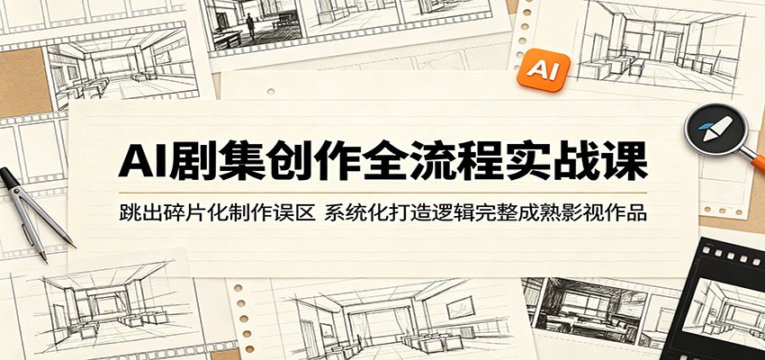 AI剧集创作全流程实战课：跳出碎片化制作误区，系统化打造逻辑完整成熟影视作品-源创文化-衍智堂