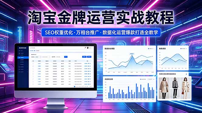 2026 淘宝金牌运营实战教程，SEO权重优化万相台推广，数据化运营爆款打造全教学-源创文化-衍智堂
