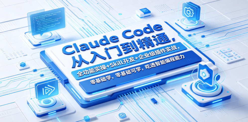 Claude Code从入门到精通，全功能实操+Skill开发+企业级插件实战，零基础可学，吃透智能编程全能力-源创文化-衍智堂