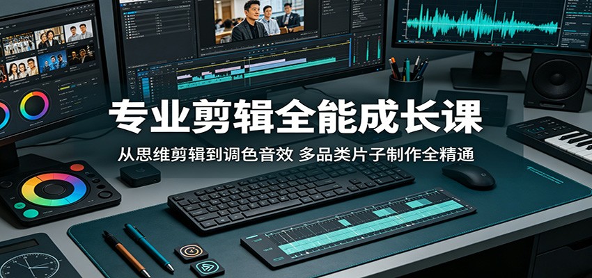专业剪辑全能成长课：从思维剪辑到调色音效，多品类片子制作全精通-源创文化-衍智堂