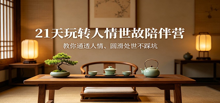 21天玩转人情世故陪伴营：教你通透人情、圆滑处世不踩坑-源创文化-衍智堂