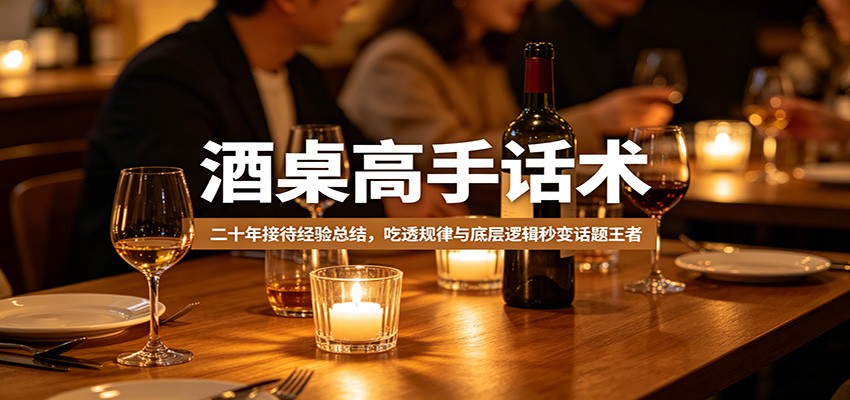酒桌高手话术：二十年接待经验总结，吃透规律与底层逻辑秒变话题王者-源创文化-衍智堂