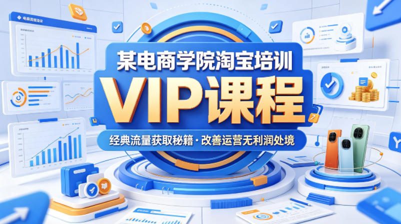 某电商学院淘宝培训VIP课程，各种经典有用的流量获取秘籍，改善运营产品没利润的处境(2026年5月)-源创文化-衍智堂