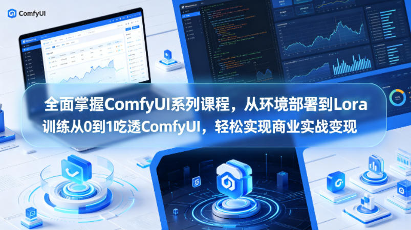 全面掌握ComfyUI系列课程，从环境部署到Lora训练从0到1吃透ComfyUI，轻松实现商业实战变现-源创文化-衍智堂