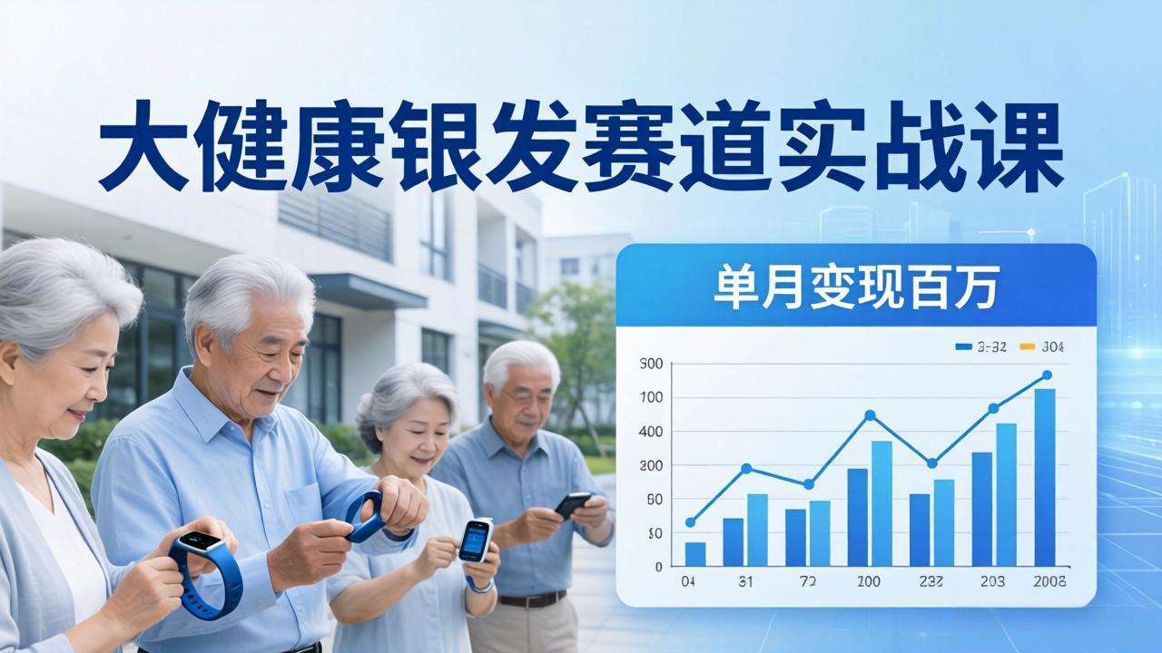 大健康银发赛道实战课：拆解视频号线索型 IP 单月变现百万逻辑，教你精准获客高效变现-源创文化-衍智堂