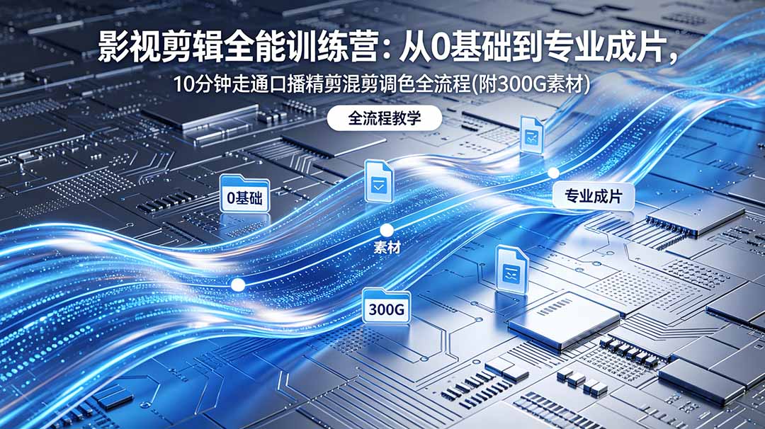 2026影视剪辑全能实战课｜0基础到专业成片，全流程教学，高清带300G素材-源创文化-衍智堂