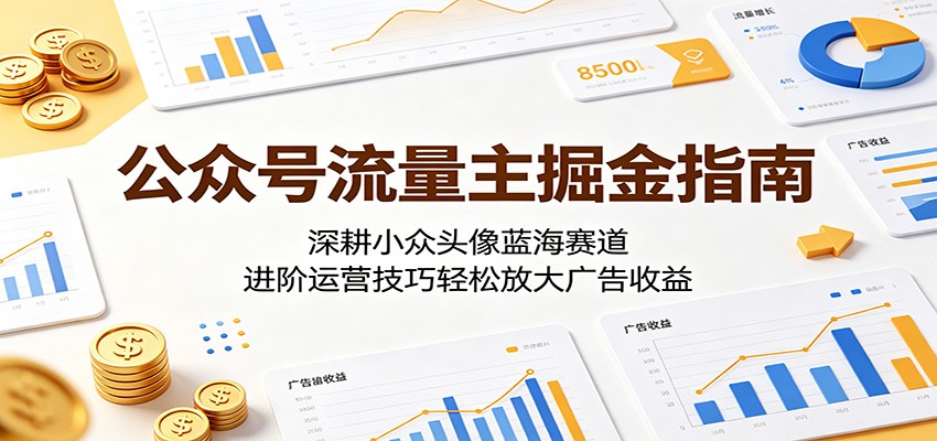 公众号流量主掘金指南：深耕小众头像蓝海赛道，进阶运营技巧轻松放大广告收益-源创文化-衍智堂