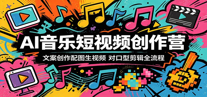 AI音乐短视频创作营：文案创作配图生视频，对口型剪辑全流程-源创文化-衍智堂