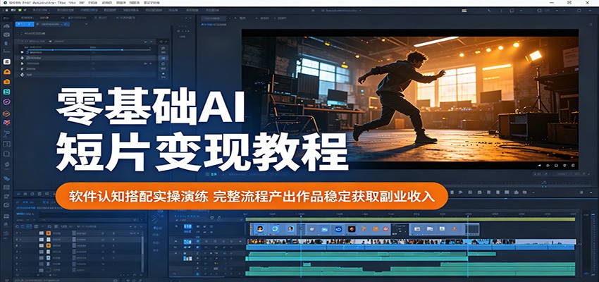 零基础AI短片变现教程：软件认知搭配实操演练，完整流程产出作品稳定获取副业收入-源创文化-衍智堂