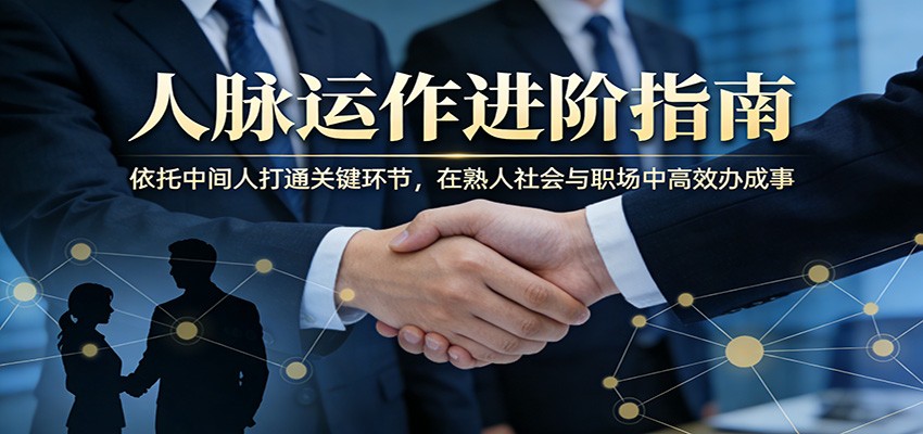 付费文章：人脉运作进阶指南，依托中间人打通关键环节，在熟人社会与职场中高效办成事-源创文化-衍智堂
