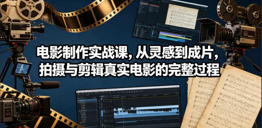 电影制作实战课，从灵感到成片，拍摄与剪辑真实电影的完整过程【原创双语字幕】-源创文化-衍智堂