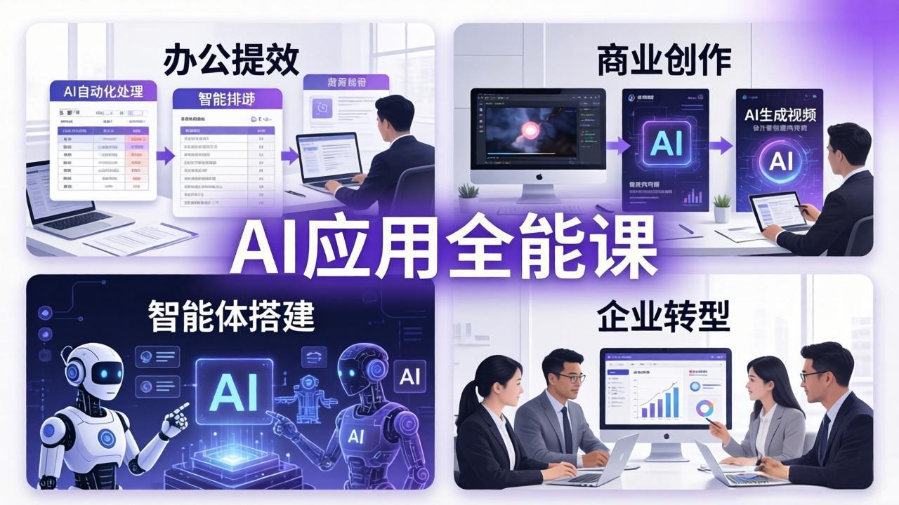 AIGC 应用师全能课-更新：办公提效、商业创作、智能体搭建、企业转型，一站式学会AI应用-源创文化-衍智堂