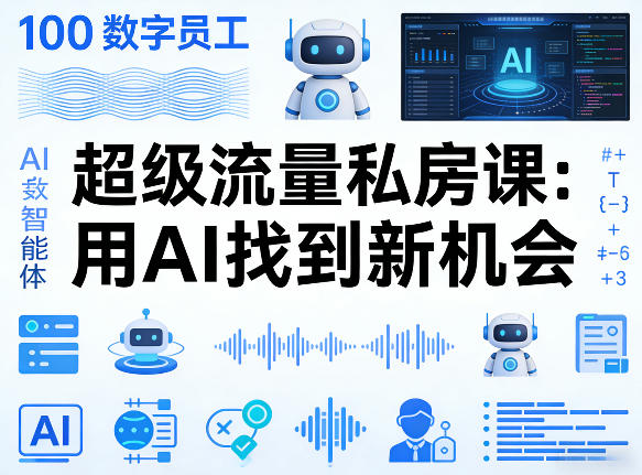你的AI数字员工100个智能体，超级流量私房课，用AI找到新机会-源创文化-衍智堂