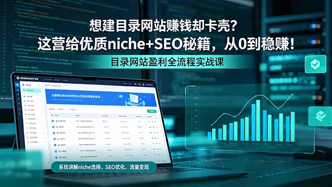想建目录网站赚钱却卡壳？这营给优质 niche+SEO 秘籍，从 0 到稳赚！-源创文化-衍智堂