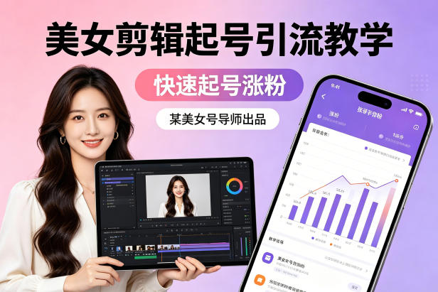 某美女号导师出品：美女剪辑起号引流教学，快速起号涨粉-源创文化-衍智堂