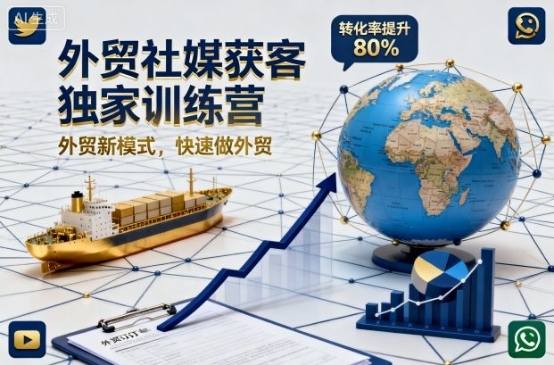 外贸社媒获客独家训练营，外贸新模式，快速做外贸(更新26年5月)-源创文化-衍智堂