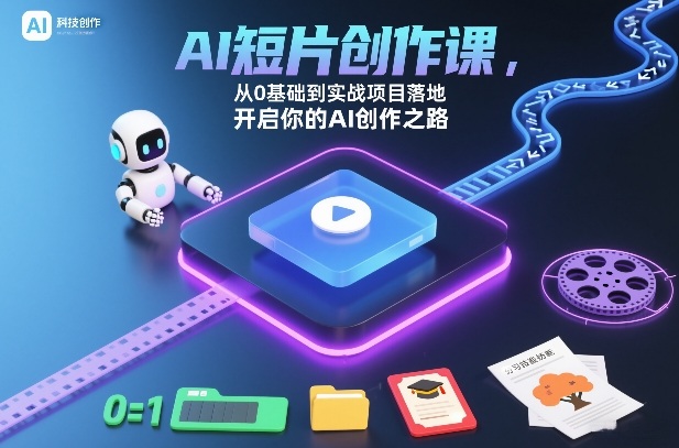 AI短片创作课，从0基础到实战项目落地，开启你的AI创作之路(更新0411)-源创文化-衍智堂