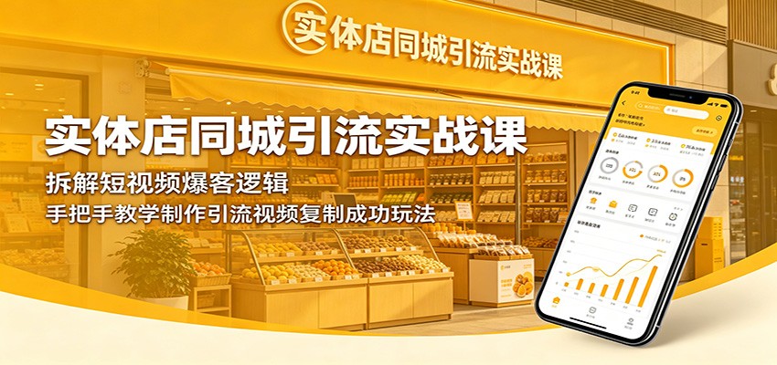 实体店同城引流实战课：拆解短视频爆客逻辑，手把手教学制作引流视频复制成功玩法-源创文化-衍智堂