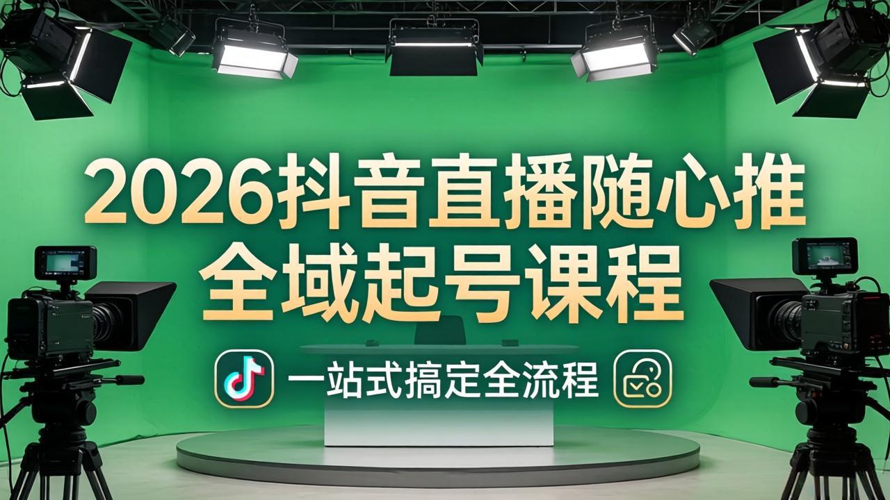 2026抖音直播随心推全域起号课程:一站式搞定直播起号、稳号、放量全流程(更新4月-源创文化-衍智堂