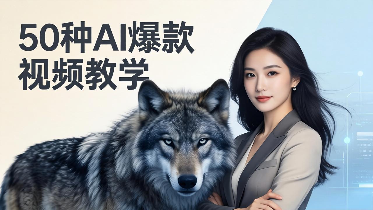 50种AI爆款视频教学：影视级古诗词+治愈萌宠+山海经蛟龙，高阶宝典商业落地-源创文化-衍智堂