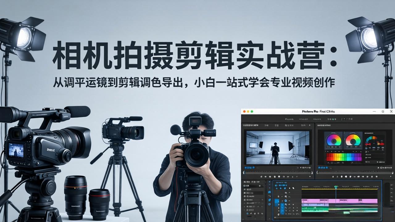 相机拍摄剪辑实战营：从调平运镜到剪辑调色导出，小白一站式学会专业视频创作-源创文化-衍智堂