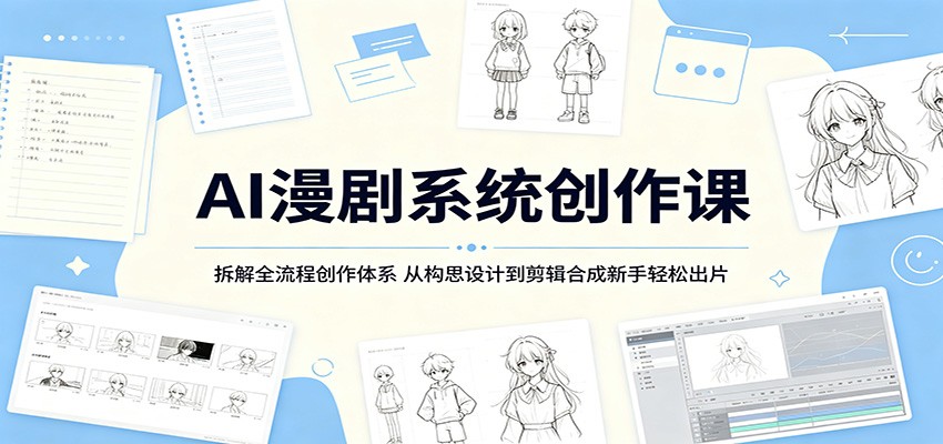 AI漫剧系统创作课：拆解全流程创作体系，从构思设计到剪辑合成新手轻松出片-源创文化-衍智堂