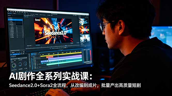 AI剧作全系列实战课：Seedance2.0+Sora2全流程，从改编到成片，批量产出高质量短剧-源创文化-衍智堂