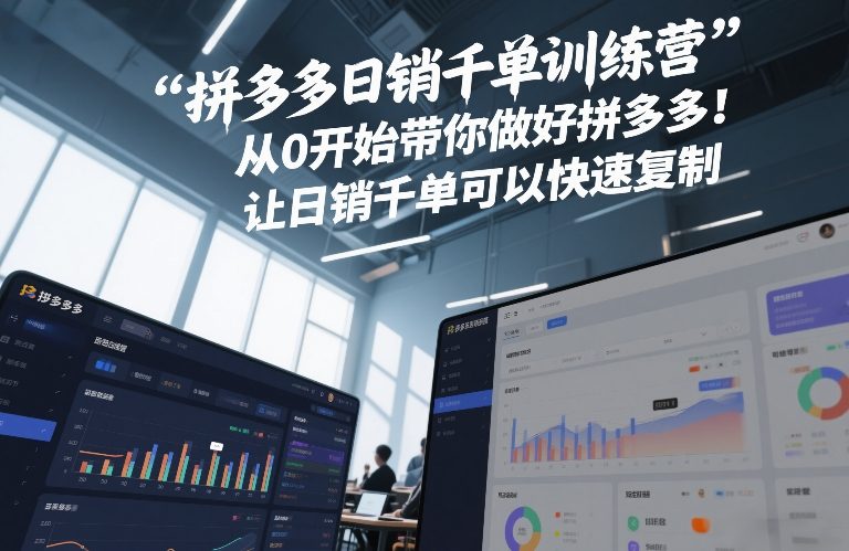 拼多多日销千单训练营，从0开始带你做好拼多多，让日销千单可以快速复制(更新26年5月)-源创文化-衍智堂