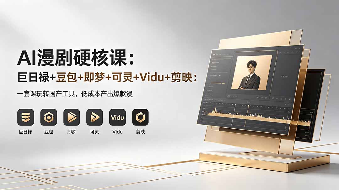 AI漫剧硬核课：巨日禄+豆包+即梦+可灵+Vidu+剪映：一套课玩转国产工具，低成本产出爆款漫剧-源创文化-衍智堂