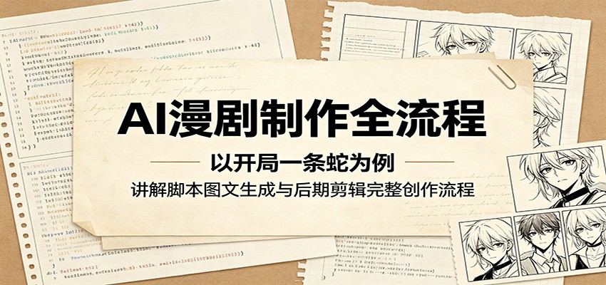 AI漫剧制作全流程：以开局一条蛇为例，讲解脚本图文生成与后期剪辑完整创作流程-源创文化-衍智堂