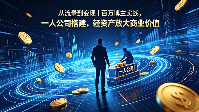 从流量到变现｜百万博主实战，一人公司搭建，轻资产放大商业价值-源创文化-衍智堂
