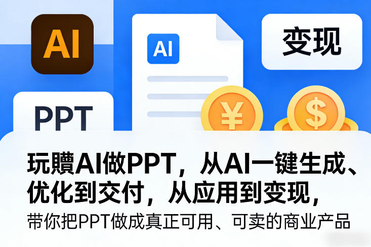 玩賺AI做PPT，从AI一键生成、优化到交付，从应用到变现，带你把PPT做成真正可用、可卖的商业产品(更新0401)-源创文化-衍智堂