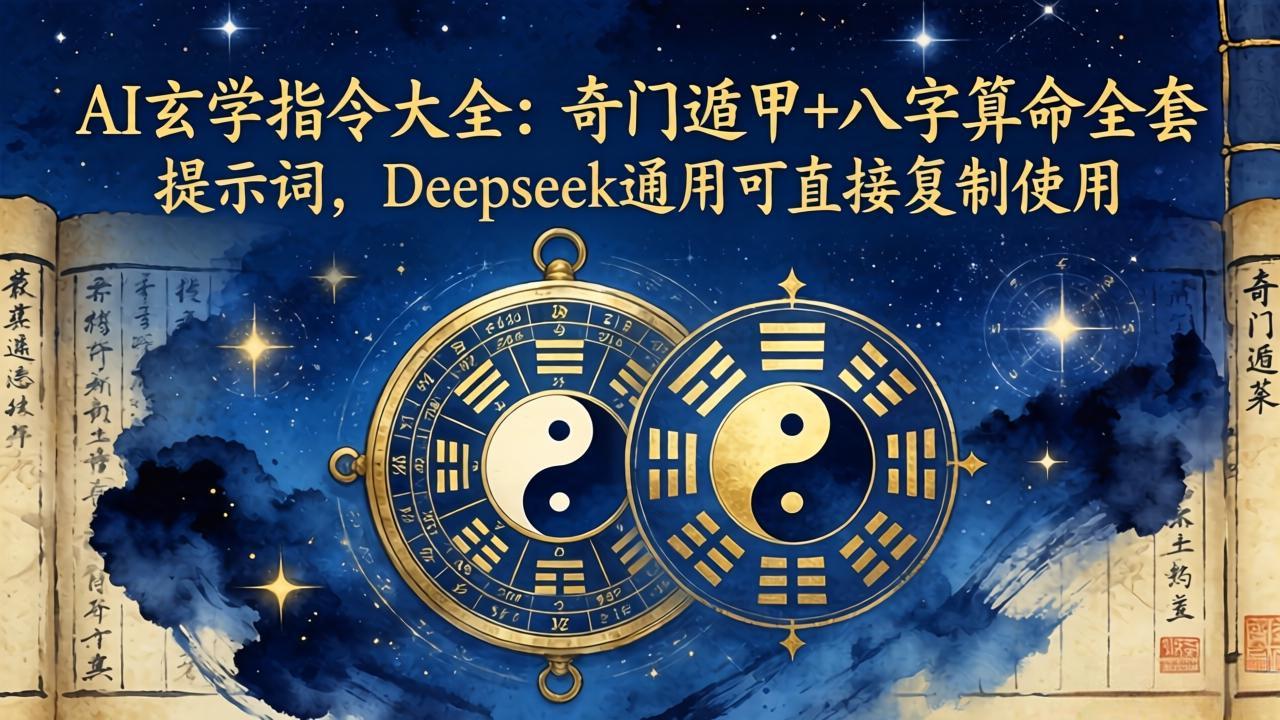 AI玄学指令大全：奇门遁甲+八字算命全套提示词，Deepseek通用可直接复制使用-源创文化-衍智堂