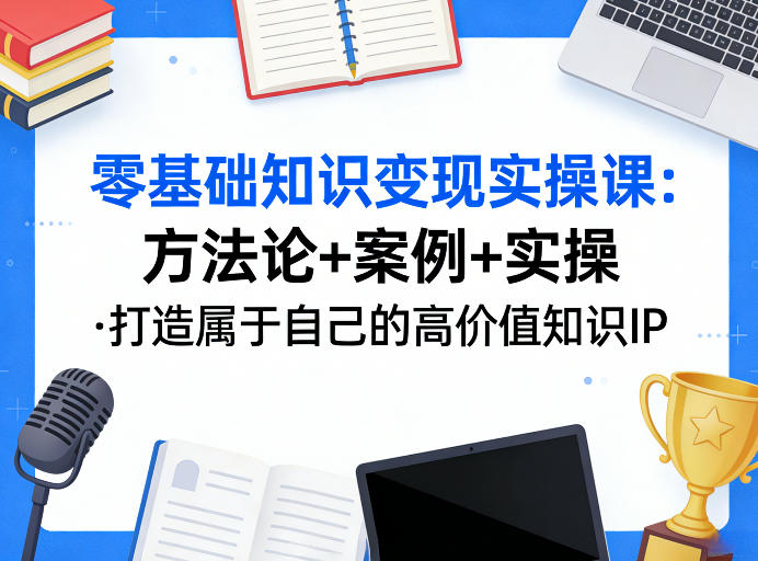 零基础知识变现实操课，方法论+案例+实操，打造属于自己的高价值知识IP-源创文化-衍智堂