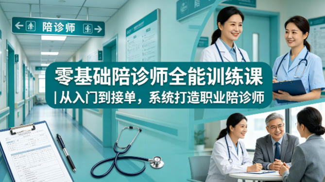 零基础陪诊师全能训练课｜从入门到接单，系统打造职业陪诊师-源创文化-衍智堂