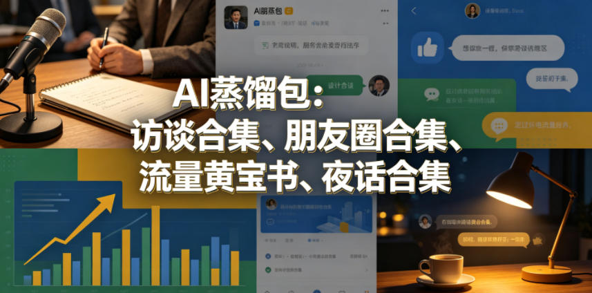AI蒸馏包：访谈合集、朋友圈合集、流量黄宝书、夜话合集【文档】-源创文化-衍智堂