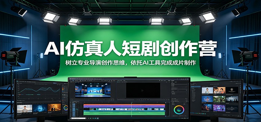 AI仿真人短剧创作营：树立专业导演创作思维，依托AI工具完成成片制作-源创文化-衍智堂