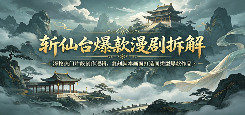 斩仙台爆款漫剧拆解：深挖热门片段创作逻辑，复刻脚本画面打造同类型爆款作品-源创文化-衍智堂