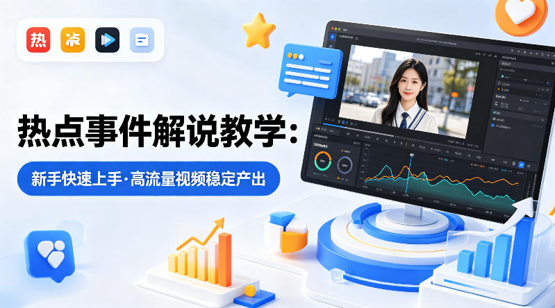 某大V的热点事件解说教学，新手也能快速上手，稳定产出高流量解说视频-源创文化-衍智堂