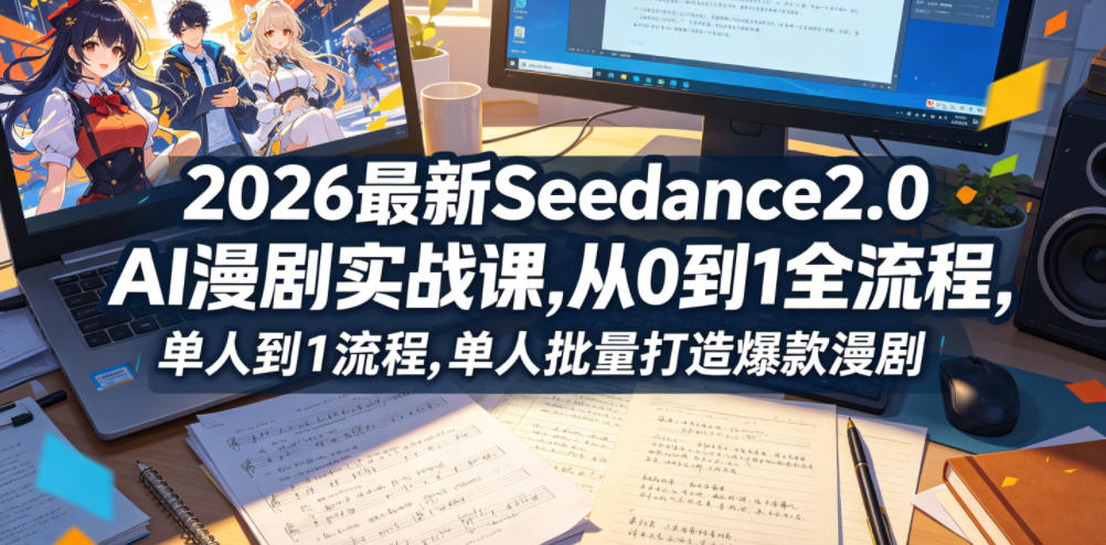 2026最新Seedance2.0 AI漫剧实战课,，从0到1全流程，单人批量打造爆款漫剧-源创文化-衍智堂