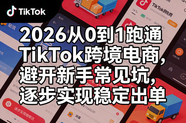 2026从0到1跑通TikTok跨境电商，避开新手常见坑，逐步实现稳定出单(更新0414)-源创文化-衍智堂