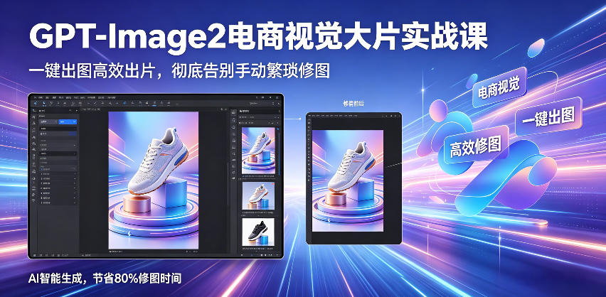 GPT-Image2电商视觉大片实战课，一键出图高效出片，彻底告别手动繁琐修图-源创文化-衍智堂