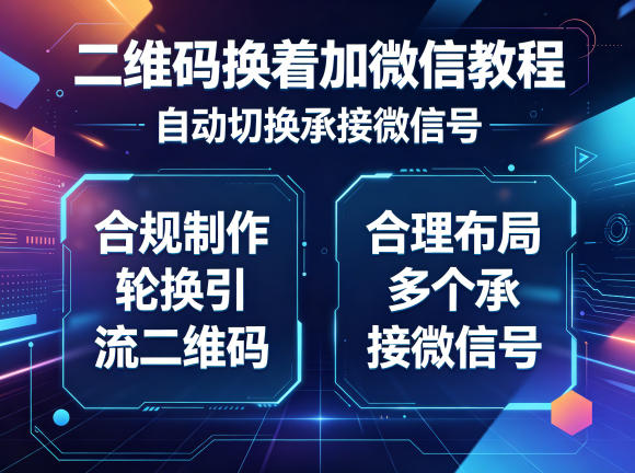 二维码换着加微信教程，自动切换承接微信号，合规制作轮换引流二维码，合理布局多个承接微信号-源创文化-衍智堂