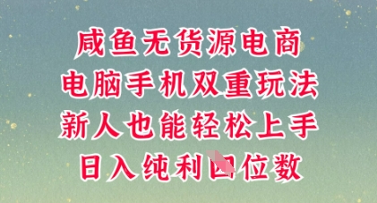 咸鱼无货源电商，多种运营方式，带你从零到一拿结果，可做代运营，也可软件一键发布【揭秘】-源创文化-衍智堂